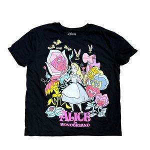 Disney Alice In Wonderland Black Light Women’s T-Shirt Size Small